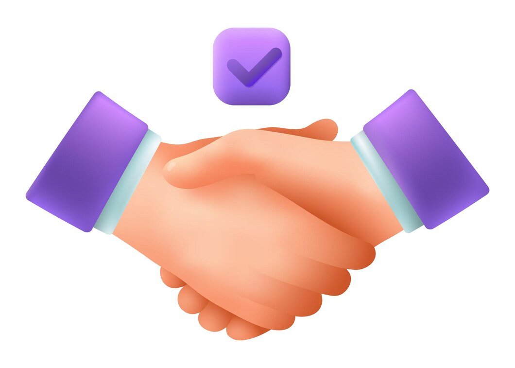 shaking hands vector image